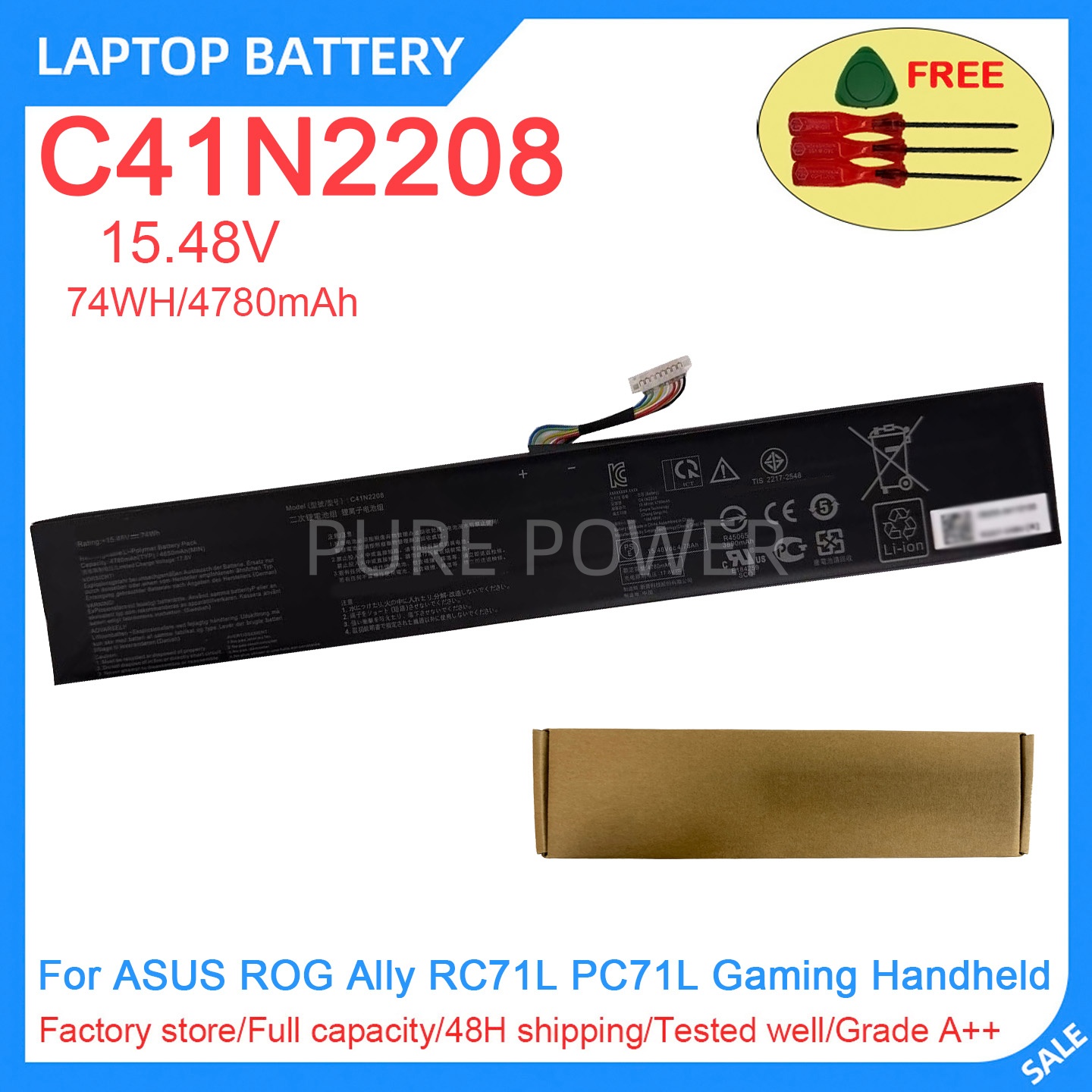 Pc Gaming Asus - Yeni Laptop Bataryası C41N2208 15.48V 74WH