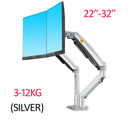 Dual Monitor Arm - NB F195A Alüminyum Gazlı Yaylı Kol