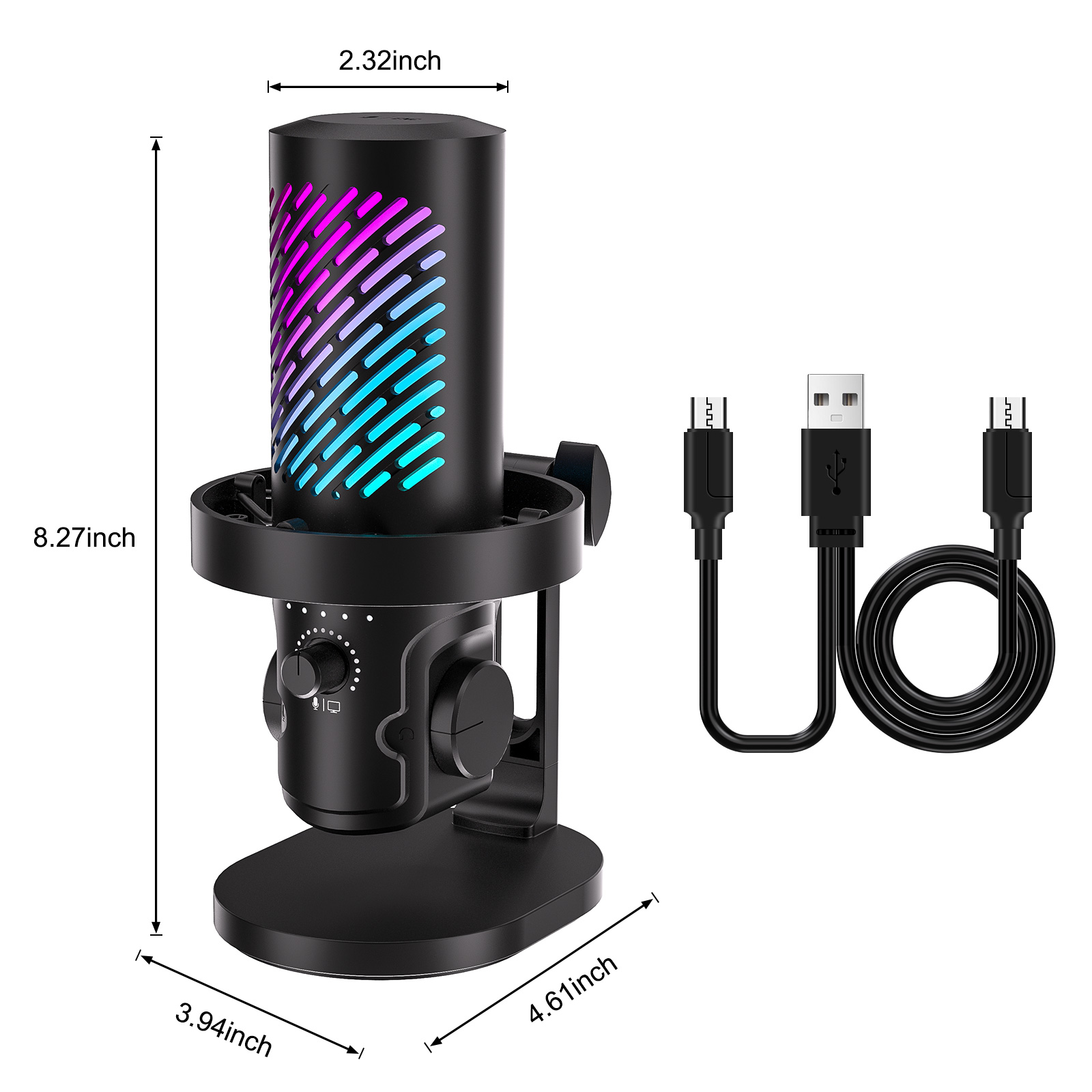 Pc Gaming Youtubers - Tenlamp CG1 RGB USB Yayın Mikrofonu,