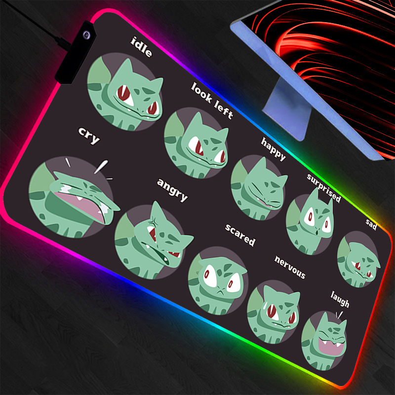 Rgb Mousepad - Pokemon Pikachu LED Mouse Pad Büyük