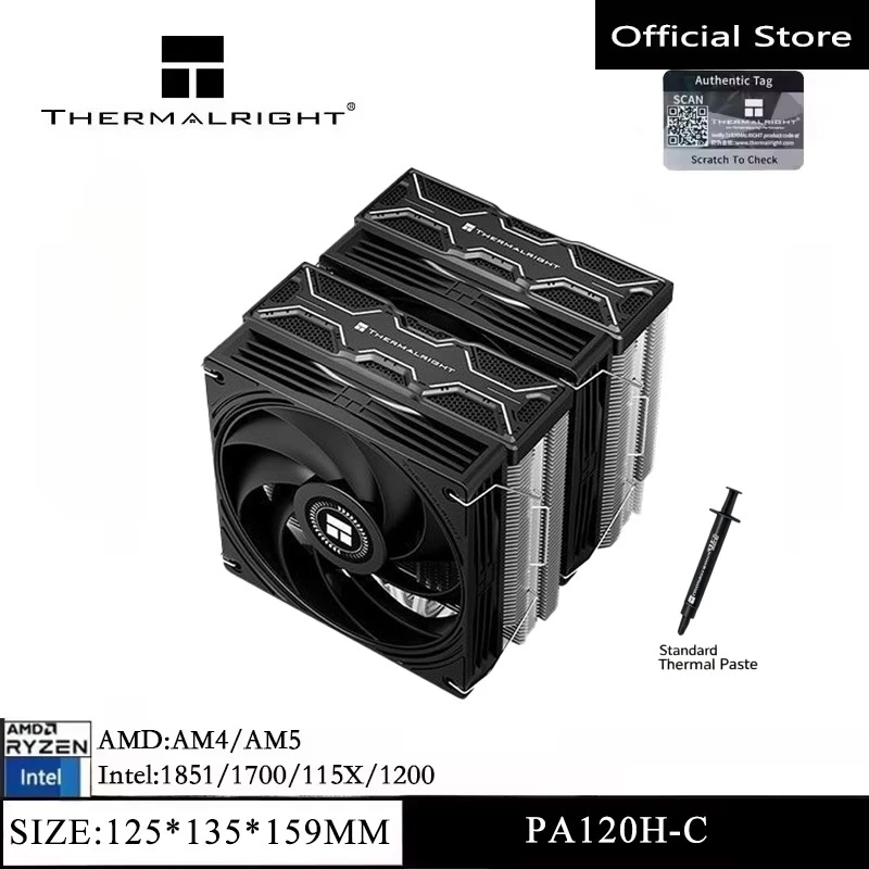 Thermal Paste - Thermalright PA120H‑C BLACK Çift Kuleli CPU
