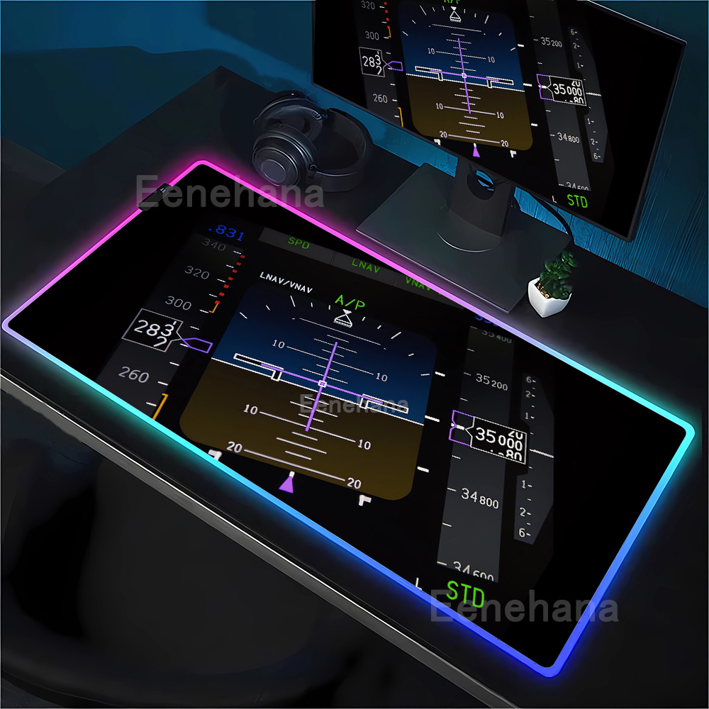 Rgb Mousepad - RGB Mousepad Uçak Kokpiti Hız Göstergesi