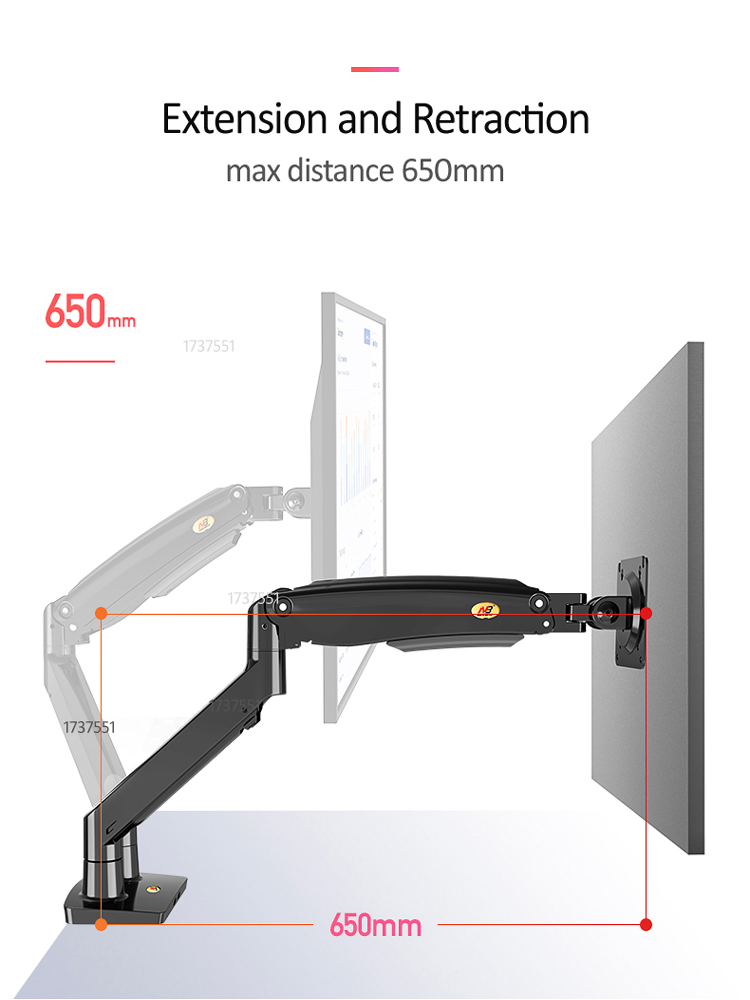 NB F195A Alüminyum Gazlı Yaylı - Dual Monitor Arm incelemesi ve fiyatı