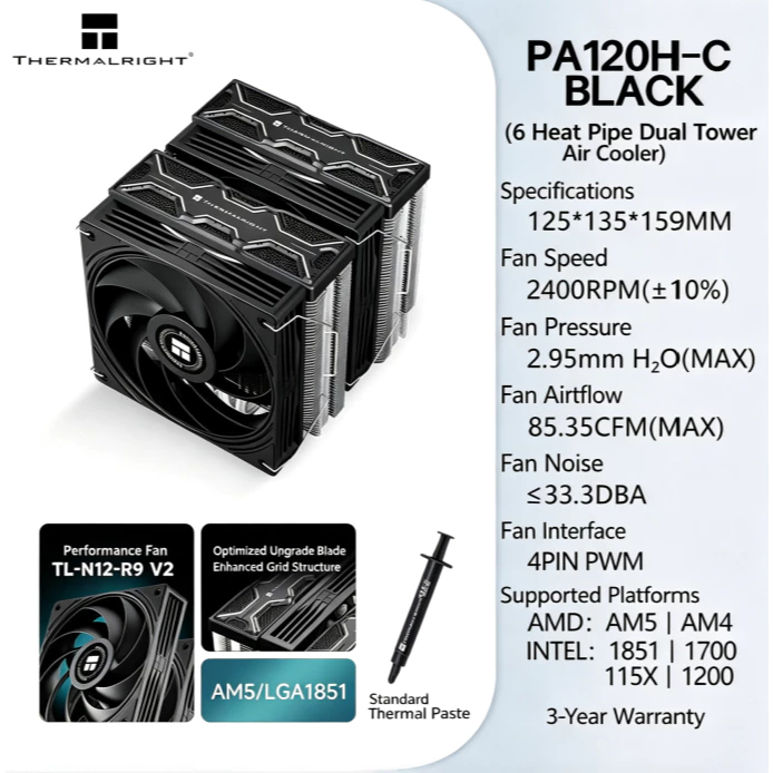 Thermalright PA120H‑C BLACK Çi - Thermal Paste incelemesi ve fiyatı